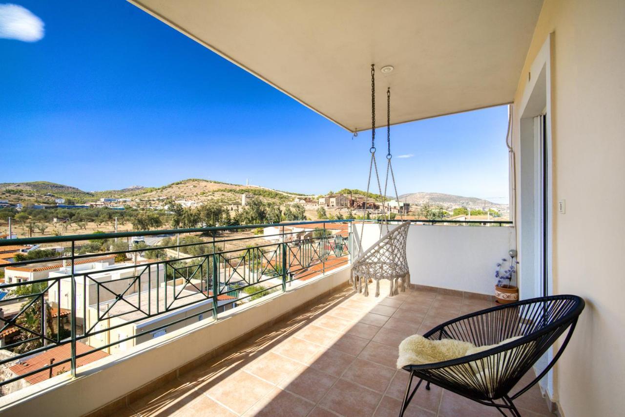 Sea & Mountain Apartment Close To Port And City Lávrion Eksteriør bilde