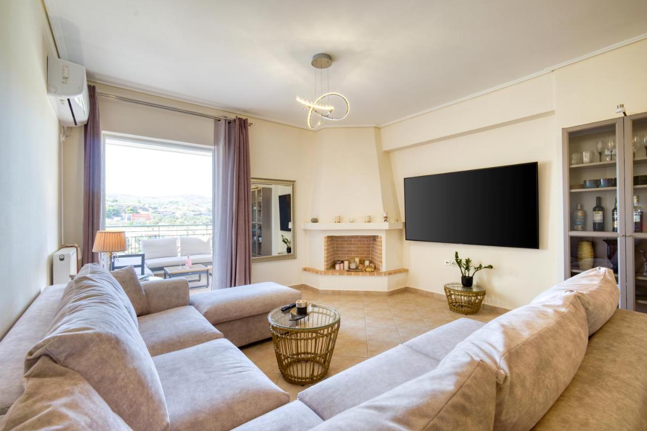 Sea & Mountain Apartment Close To Port And City Lávrion Eksteriør bilde