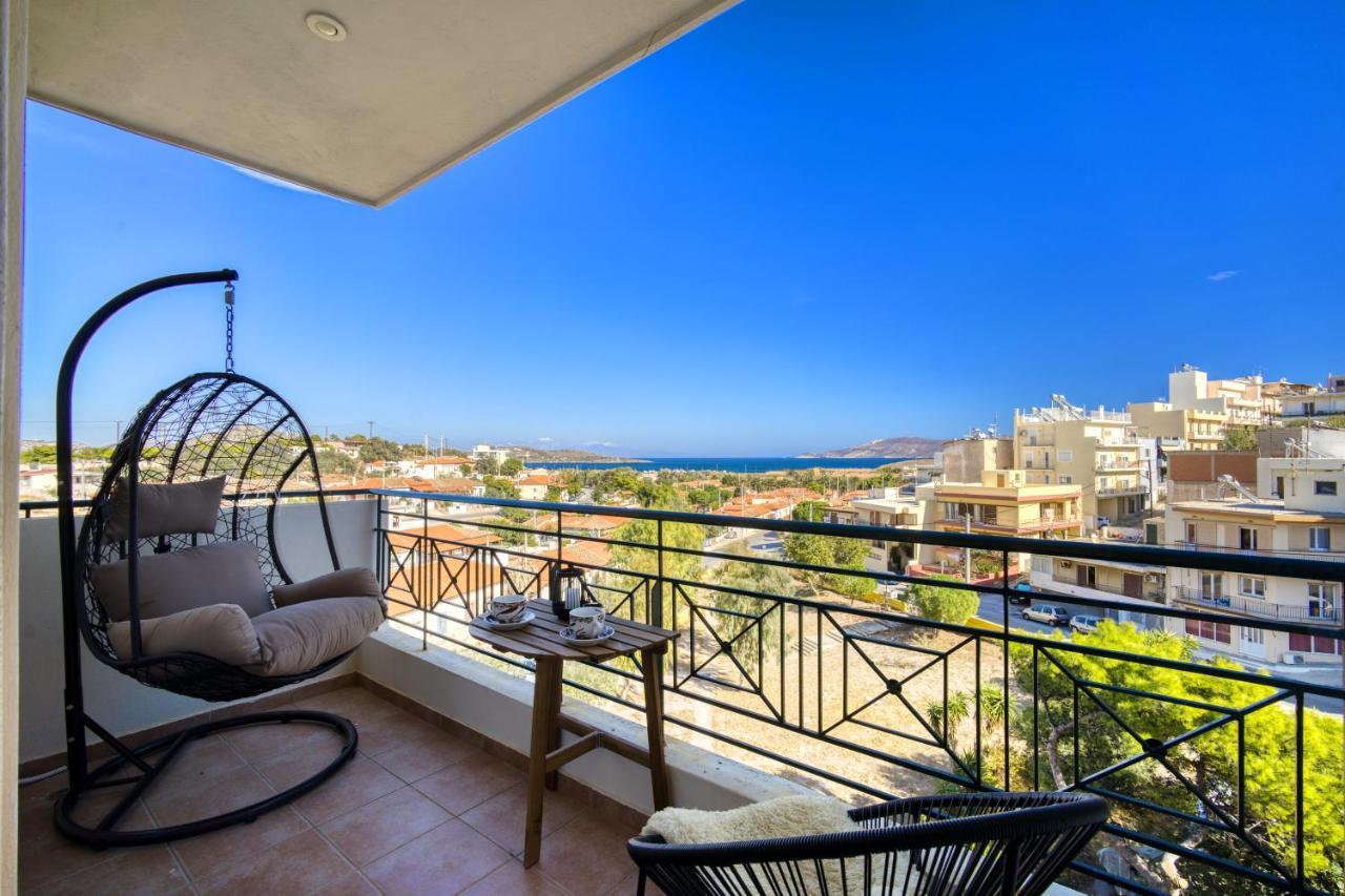 Sea & Mountain Apartment Close To Port And City Lávrion Eksteriør bilde